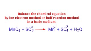 mno4so32mn2so42h2o balance the chemical equation mydocumentary838 chemicalequation [upl. by Eeryk]