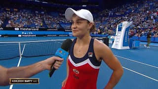 Ash Barty oncourt interview RR  Mastercard Hopman Cup 2019 [upl. by Sherourd]