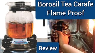 Best Flame Proof Tea Carafe Review 1 ltr Borosil Borosilicate carafe Flame Test Microwave Test [upl. by Curtis]