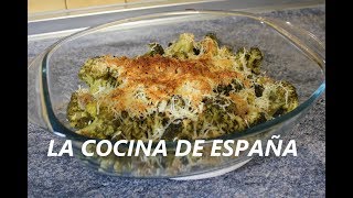 RECETA DE BROCOLI GRATINADO AL HORNO [upl. by Lionel]