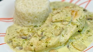 ESCALOPE DE POULET À LA CRÈME ET AUX CHAMPIGNONS 🍄 Recette express⏱ Deli Cuisine [upl. by Ernestus]