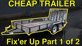 Backyard Find Landscaping Trailer Project Part 1 of 2 [upl. by Acinnej]