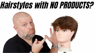 Can you Style your Hair with No Hair Products  TheSalonGuy [upl. by Kitrak116]