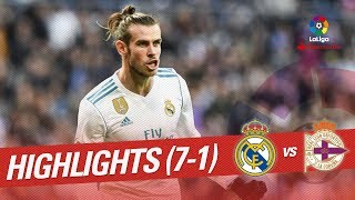 Resumen de Real Madrid vs RC Deportivo 71 [upl. by Moffit]