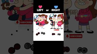 Left or Right  Guess which Gravity Falls Mabel and Dipper is correct shorts [upl. by Aneekahs]