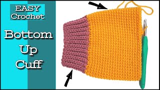 BEST Tutorial for Ribbed Cuffs amp Crochet Sleeves EASY Crochet Ribbing [upl. by Ayhtnic]