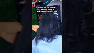 Roller Set on 4B hair naturalhairtutorial explorepage explore viral trending hairplug shor [upl. by Siffre964]