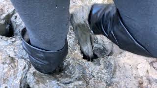 Zara High Heeled Leather Boots over The Knee in The Creek and Mud V [upl. by Suirtemed]