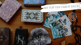 Top Ten Tarot Decks [upl. by Berg]