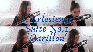 Bizet  LArlesienne Suite No1 Carillon  Four Bass Flutes  Daniela Mars clones  TJ Flutes [upl. by Algy]