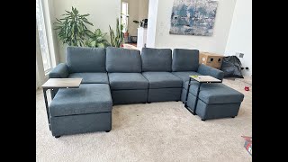 Best Sectional Sofa Set for Living Room  Linsy Home Modular Sectional Sofa Review [upl. by Ahtinak]