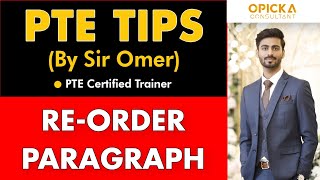 ReOrder Paragraph  PTE Tips by Sir Omer [upl. by Schacker923]