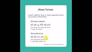 Ahom Lesson 12  Tenses [upl. by Minier]