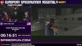 ESA17 Speedruns  Grand Theft Auto Vice City All Missions by KZFREW [upl. by Lymn]