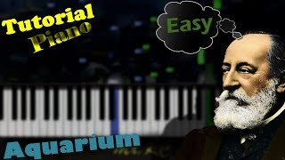 EASY Camille SaintSaëns  quotAquariumquot Piano Tutorial Synthesia [upl. by Erreipnaej]