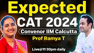 Expected CAT 2024  IIM Calcutta Convenor Prof Ramya [upl. by Nessaj]