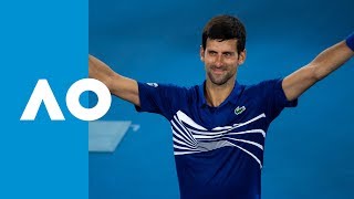 Novak Djokovic v JoWilfried Tsonga match highlights 2R  Australian Open 2019 [upl. by Ahsinet]