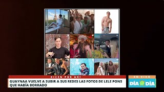 Guaynaa vuelve a subir a sus redes las fotos de Lele Pons que había borrado [upl. by Saisoj]