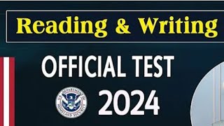 2O24 US Citizenship Reading and Writing test [upl. by Hadrian650]