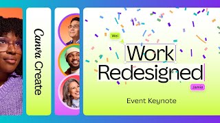 Canva Create Work Redesigned Keynote [upl. by Anielram837]