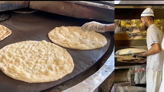 Zanjan bran bread in Iran  the most delicious bread and the most consumed bread in Iran [upl. by Meikah397]