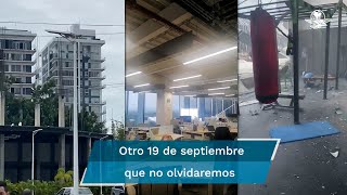 Las impactantes imágenes que dejó el sismo de 77 del 19 de septiembre de 2022 [upl. by Banquer]