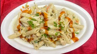 Chicken white sauce pasta Banaye ab Bahut hi kam time me  chicken white sauce pasta recipe [upl. by Adnor]