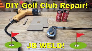 How to Fix a Golf Club with JB Weld How to Epoxy Golf Club Head DIY Golf Club Repair with JB Weld [upl. by Aihppa]