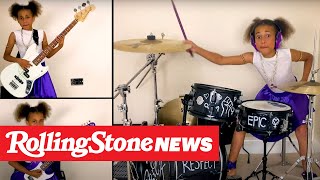 Watch 10YearOld Drummer Nandi Bushell Perform Dave Grohl Theme Song  RS News 10220 [upl. by Ecarret128]