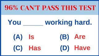 English Grammar Test  96 CANT PASS THIS TEST [upl. by Teak]