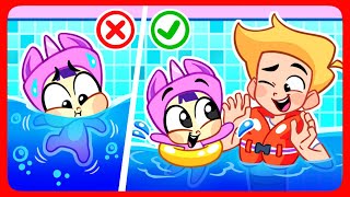 Babies Learn Pool Safety 🌊 Waterpark for Kids ☀️ Best Educational Cartoons by SuPaBoo [upl. by Inar]