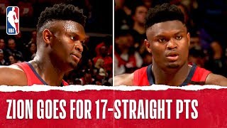 Zion Williamson Goes OFF for 17 STRAIGHT POINTS In NBA Debut [upl. by Gipsy63]