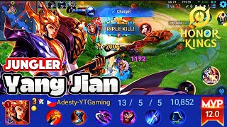 Honor of Kings  Yang Jian Gameplay Solo Rank  How to play Yang Jian and burst them in the early [upl. by Aeet]