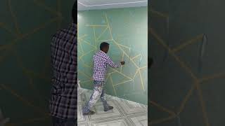 DIY painted geometric wall decor diy home decorating [upl. by Ziagos]