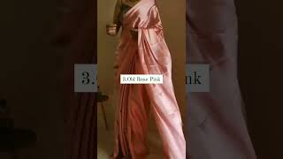 satin plain saree under 200 Plain saree saree haul girlish saree morshu shoppingshorts [upl. by Leanatan]