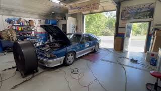 1991 Mustang GT Vortech V1 first dyno tune at DynotuneMP [upl. by Bury]