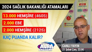 2024 Sağlık Bakanlığı ataması analizi Hangi iller KAÇ PUANDA KALIR Canlı yayın [upl. by Bohun439]