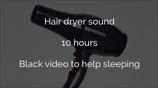 Relajante Sonido de Secador de Pelo 10h Ruido Blanco para Dormir a tu Bebé ASMR Secadora Cabello [upl. by Encratia954]