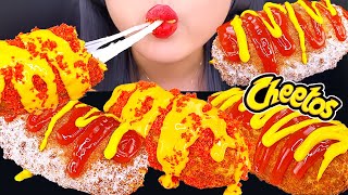 ASMR HOT CHEETOS MOZZARELLA CORN DOGS Crunchy Eating Sounds Mukbang ASMR Phan [upl. by Dnumde]