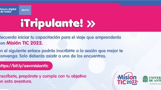 Capacitación Misión TIC 2022 [upl. by Tamera]