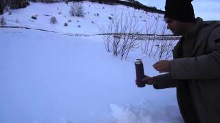 azoto liquido sulla neve [upl. by Yetac]