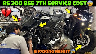 Bajaj Pulsar Rs 200 7th Service Cost 🔥 Shocking Result 😰 [upl. by Mel]