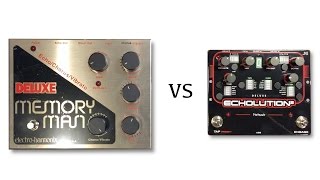 EHX Deluxe Memory Man vs Pigtronix Echolution 2 Deluxe [upl. by Hamil]