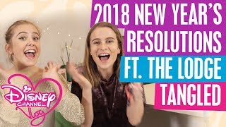 DISNEY CHANNEL VLOG  2018 NEW YEAR’S RESOLUTIONS FT THE LODGE amp TANGLED [upl. by Bandur]