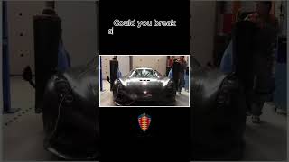 Koenigsegg Crash Testing is Painful to Watch supercar car koenigsegg crash test [upl. by Norabel113]