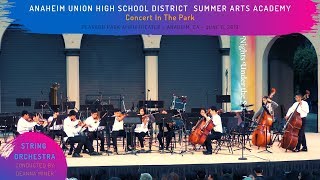 AUHSD Summer Arts Academy  String Orchestra  2019 Concert In The Park [upl. by Adnavoj]