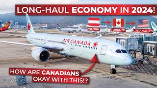 BRUTALLY HONEST  Air Canada Boeing 787 ECONOMY from Vienna via Toronto to Los Angeles in 2024 [upl. by Huff]