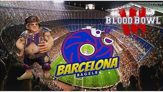 Halflings Vs Halflings  Blood Bowl 3  Barcelona Bagels Game 1 [upl. by Amjan587]