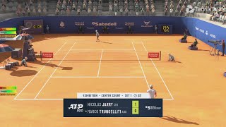 Nicolas Jarry VS Marco Trungelliti  BARCELONA  Tennis Elbow 4  Gameplay [upl. by Tresa]