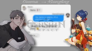 Osamu Miya as Xiangling∙Genshin Impact∙1⭒haikyuu text skits⭒ [upl. by Ellett]